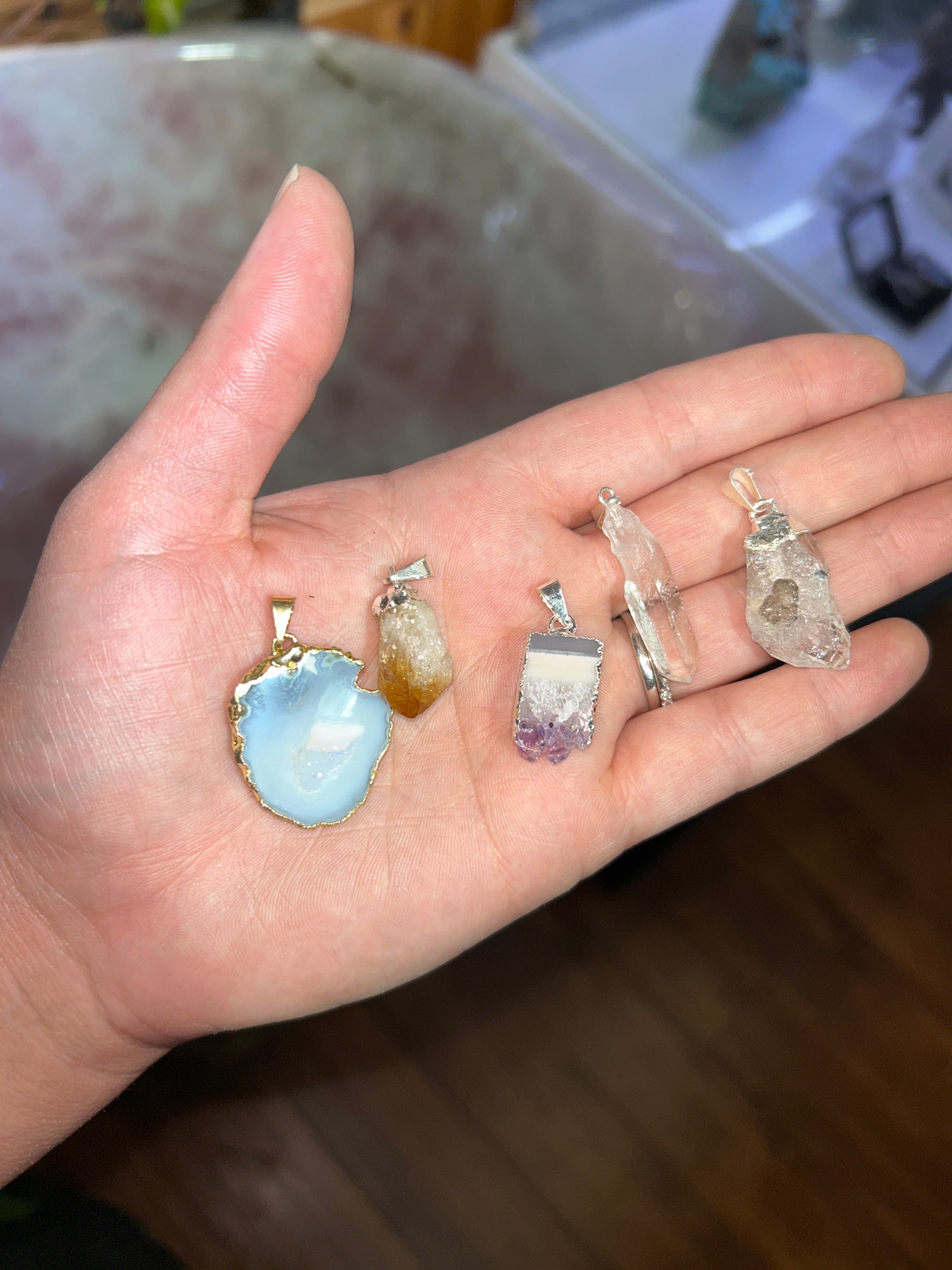 Plated Pendants Mountain Mineral Market